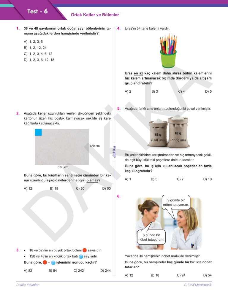 6. Sınıf Matematik Kesirler Konusunun Kesin Kazanımları [2026 Güncel] - Kapak Görseli