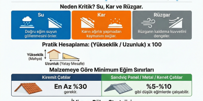 Çatı Eğimi Limitleri ve En Uygun Değerler [Uzman Rehber 2026] - Kapak Görseli